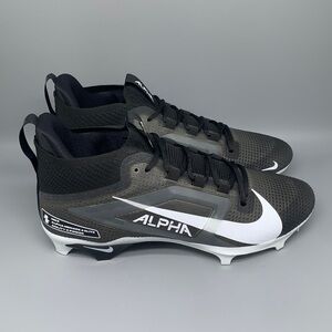 Nike Alpha Menace 4 Elite Black White Football Cleats HF5107-001 Men’s Sz 13.5W